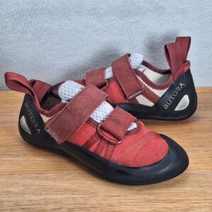 Butora Endeavor Climbing Shoes Womens 5.5 Youth 4.5 EU 36 Red Lace Up Rock Hemp